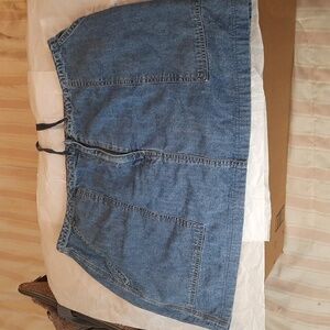 Y2k 90's  denim zip up and ties new york and co skirt